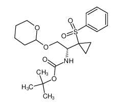 155905-72-9 tert-butyl ((1R)-1-(1-(phenylsulfonyl)cyclopropyl)-2-((tetrahydro-2H-pyran-2-yl)oxy)ethyl)carbamate