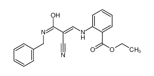 ethyl 2-[[(E)-3-(benzylamino)-2-cyano-3-oxoprop-1-enyl]amino]benzoate 5476-57-3