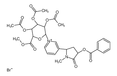 trans-3'-Benzoyloxy Cotinine 2,3,4-Tri-O-acetyl-N-β-D-glucuronide Methyl Ester Bromide 146490-58-6