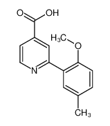 2-(2-methoxy-5-methylphenyl)pyridine-4-carboxylic acid 1255638-78-8