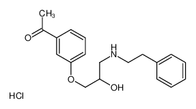 [3-(3-acetylphenoxy)-2-hydroxypropyl]-(2-phenylethyl)azanium,chloride 63990-83-0