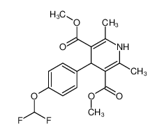 dimethyl 4-[4-(difluoromethoxy)phenyl]-2,6-dimethyl-1,4-dihydropyridine-3,5-dicarboxylate 84761-71-7