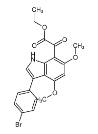 ethyl 2-[3-(4-bromophenyl)-4,6-dimethoxy-1H-indol-7-yl]-2-oxoacetate 845548-50-7