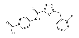 4-({[5-(2-Fluorobenzyl)-1,3,4-thiadiazol-2-yl]-carbonyl}amino)benzoic acid 1142210-12-5