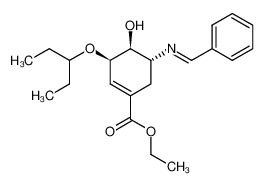 332047-17-3 ethyl (3R,4S,5R)-5-N-benzylideneamino-3-(1-ethylpropoxy)-4-hydroxy-1-cyclohexene-1-carboxylate