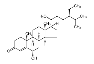 (6R,8S,9S,10R,13R,14S,17R)-17-((2R,5R)-5-ethyl-6-methylheptan-2-yl)-6-hydroxy-10,13-dimethyl-1,2,6,7,8,9,10,11,12,13,14,15,16,17-tetradecahydro-3H-cyclopenta[a]phenanthren-3-one 36450-02-9