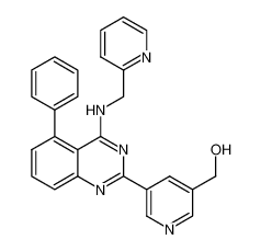 (5-(5-phenyl-4-(pyridin-2-ylmethylamino)quinazolin-2-yl)pyridin-3-yl)methanol 1272355-03-9