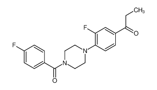 1-[3-fluoro-4-[4-(4-fluorobenzoyl)piperazin-1-yl]phenyl]propan-1-one
