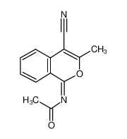 1H-1-乙酰基亚氨基-3-甲基苯并[c]吡喃-4-甲腈