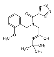 N-(2-Methoxybenzyl)-N-{2-[(2-methyl-2-propanyl)amino]-2-oxoethyl} -1,2,3-thiadiazole-4-carboxamide 606115-91-7