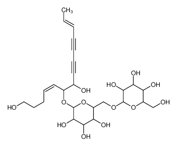 2-[[6-[(4E,12E)-1,7-dihydroxytetradeca-4,12-dien-8,10-diyn-6-yl]oxy-3,4,5-trihydroxyoxan-2-yl]methoxy]-6-(hydroxymethyl)oxane-3,4,5-triol 142451-48-7