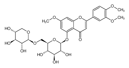 2-(3,4-Dimethoxyphenyl)-7-methoxy-4-oxo-4H-chromen-5-yl 6-O-β-D-x ylopyranosyl-β-D-glucopyranoside 221289-31-2