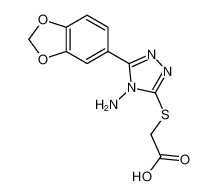 2-[[4-amino-5-(1,3-benzodioxol-5-yl)-1,2,4-triazol-3-yl]sulfanyl]acetic acid 110767-59-4