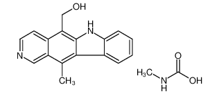 methylcarbamic acid,(11-methyl-6H-pyrido[4,3-b]carbazol-5-yl)methanol 108320-79-2