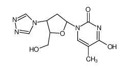 1-[(2R,4S,5S)-5-(hydroxymethyl)-4-(1,2,4-triazol-4-yl)oxolan-2-yl]-5-methylpyrimidine-2,4-dione