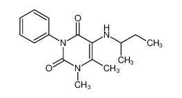 5-(butan-2-ylamino)-1,6-dimethyl-3-phenylpyrimidine-2,4-dione 32150-70-2