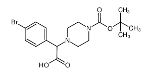 2-(4-bromophenyl)-2-[4-[(2-methylpropan-2-yl)oxycarbonyl]piperazin-1-yl]acetic acid 763109-75-7