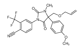 4-[4-allyloxymethyl-4-(4-methoxyphenyl)-3-methyl-2,5-dioxoimidazolidin-1-yl]-2-(trifluoromethyl)benzonitrile 959691-92-0