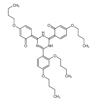 3-butoxy-6-[4-(4-butoxy-6-oxocyclohexa-2,4-dien-1-ylidene)-6-(2,4-dibutoxyphenyl)-1H-1,3,5-triazin-2-ylidene]cyclohexa-2,4-dien-1-one 208343-47-9