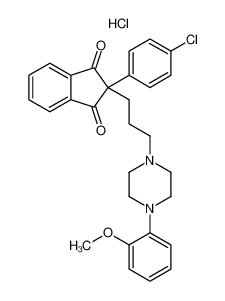 2-(4-chlorophenyl)-2-[3-[4-(2-methoxyphenyl)piperazin-1-yl]propyl]indene-1,3-dione,hydrochloride 31805-01-3