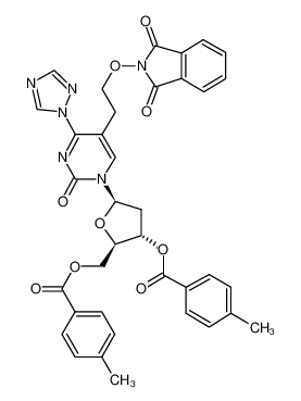 1-(3,5-DI-O-(P-TOLUOYL)-β-D-2-DEOXYRIBOFURANOSYL)-5-(2-(PHTHALIMIDOOXY)ETHYL)-4 (1,2,4-TRIAZOL-1-YL)-1H-PYRIMIDIN-2-ONE