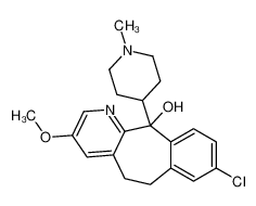 8-chloro-3-methoxy-11-(1-methylpiperidin-4-yl)-5,6-dihydrobenzo[1,2]cyclohepta[2,4-b]pyridin-11-ol 165739-71-9