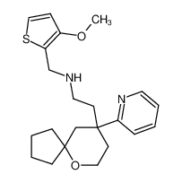 [(3-methoxythiophen-2-yl)methyl]({2-[9-(pyridin-2-yl)-6-oxaspiro[4.5]decan-9-yl]ethyl})amine 1401028-25-8