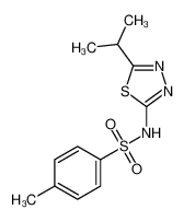 4-methyl-N-(5-propan-2-yl-1,3,4-thiadiazol-2-yl)benzenesulfonamide 6314-73-4