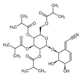 930117-57-0 spectrum, (2E)-[(4R,5R,6S)-4,5-dihydroxy-6-{[2,3,4,6-tetrakis-O-(2-methylpropanoyl)-β-D-glucopyranosyl]oxy}-cyclohex-2-en-1-ylidene]ethanenitrile