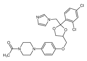 NSC 317629; 1-[4-[4-[[2-(2,4-二氯苯基)-2-(1H-咪唑-1-甲基)-1,3-二氧杂环戊-4-基]甲氧基]苯基]-1-哌嗪基]乙酮