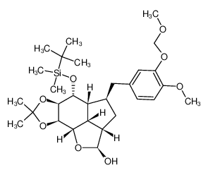 653573-88-7 spectrum, (2S,2aS,4R,4aR,5R,6R,7R,7aS,7bR)-5-tert-butyldimethylsiloxy-4-[4-methoxy-3-(methoxymethoxy)benzyl]-6,7-(isopropylidenedioxy)decahydroindeno[7,1-bc]furan-2-ol