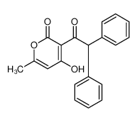 3-(2,2-diphenylacetyl)-4-hydroxy-6-methylpyran-2-one 88639-71-8
