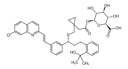 (2S,3S,4S,5R,6S)-6-[2-[1-[[(1R)-1-[3-[2-(7-chloroquinolin-2-yl)ethenyl]phenyl]-3-[2-(2-hydroxypropan-2-yl)phenyl]propyl]sulfanylmethyl]cyclopropyl]acetyl]oxy-3,4,5-trihydroxyoxane-2-carboxylic acid 188717-17-1