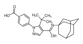 4-[4-(1-adamantylcarbamoyl)-5-tert-butylpyrazol-1-yl]benzoic acid 1048668-70-7