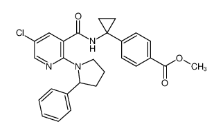 methyl 4-(1-(5-chloro-2-(2-phenylpyrrolidin-1-yl)nicotinamido)cyclopropyl)benzoate