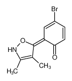 4-bromo-6-(3,4-dimethyl-2H-1,2-oxazol-5-ylidene)cyclohexa-2,4-dien-1-one 89047-21-2