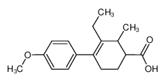 3-ethyl-4-(4-methoxyphenyl)-2-methylcyclohex-3-ene-1-carboxylic acid 1755-52-8