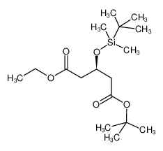 5-O-tert-butyl 1-O-ethyl (3R)-3-[tert-butyl(dimethyl)silyl]oxypentanedioate 615556-99-5