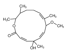 (3E,5R,6E,8S,9E,13S,14R)-5-hydroxy-8-methoxy-5,9,13,14-tetramethyl-1-oxacyclotetradeca-3,6,9-trien-2-one 25129-91-3