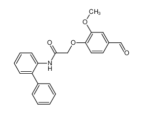 2-(4-甲酰基-2-甲氧基苯氧基)乙酸, n-(2-联苯)酰胺