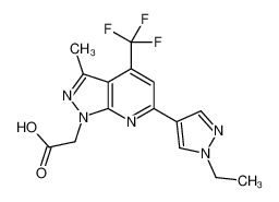 [6-(1-Ethyl-1H-pyrazol-4-yl)-3-methyl-4-(trifluoromethyl)-1H-pyra zolo[3,4-b]pyridin-1-yl]acetic acid 1006444-20-7