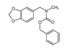 benzyl N-(1,3-benzodioxol-5-ylmethyl)-N-methylcarbamate 68291-45-2