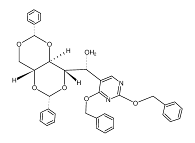 67320-14-3 (1Ξ)-O2,O4,O3,O5-(R,R)-dibenzylidene-1-(2,4-bis-benzyloxy-pyrimidin-5-yl)-D-ribitol