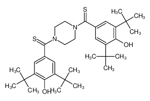 2,6-ditert-butyl-4-[[4-[(3,5-ditert-butyl-4-oxocyclohexa-2,5-dien-1-ylidene)-sulfanylmethyl]piperazin-1-yl]-sulfanylmethylidene]cyclohexa-2,5-dien-1-one