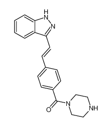 [4-[(E)-2-(1H-indazol-3-yl)ethenyl]phenyl]-piperazin-1-ylmethanone 1000669-72-6