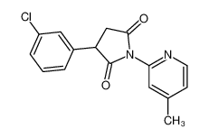 3-(3-chlorophenyl)-1-(4-methylpyridin-2-yl)pyrrolidine-2,5-dione 132459-02-0