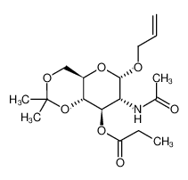 95069-10-6 spectrum, allyl 2-acetamido-2-deoxy-4,6-O-isopropylidene-3-O-propanoyl-α-D-glucopyranoside