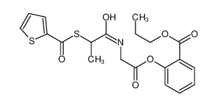 N-(1-氧代-2-((2-噻吩基羰基)硫代)丙基)-甘氨酸 2-(丙氧羰基)苯基酯