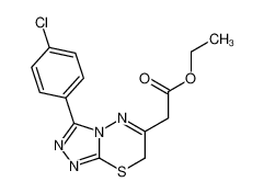 3-(4-氯苯基)-7H-[1,2,4]噻唑并[3,4-b][1,3,4]-6-噻二嗪]-乙酸乙酯