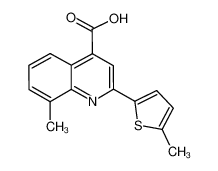 8-甲基-2-(5-甲基-2-噻吩基)喹啉-4-羧酸